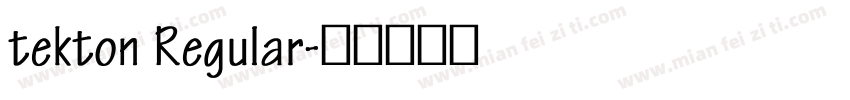 tekton Regular字体转换